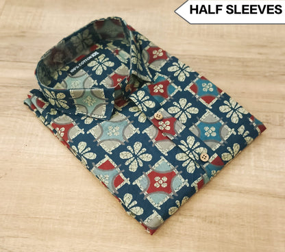 👔 Premium Men's 100% Cotton Half Sleeve Shirt 👔
