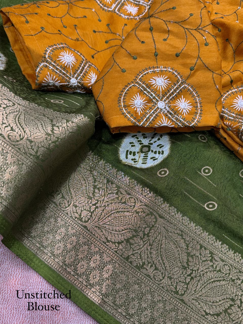 Premium Moss Jacquard Saree