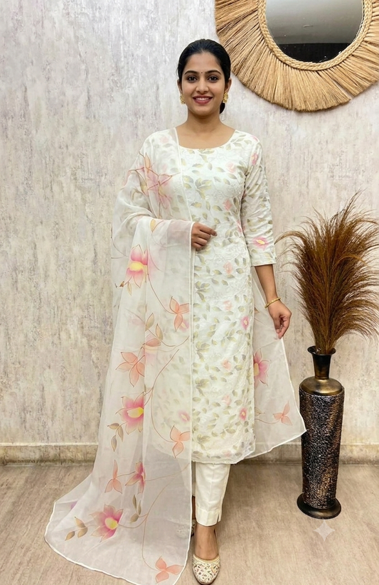 Premium Georgette Unstitched 3-Piece Suit Set