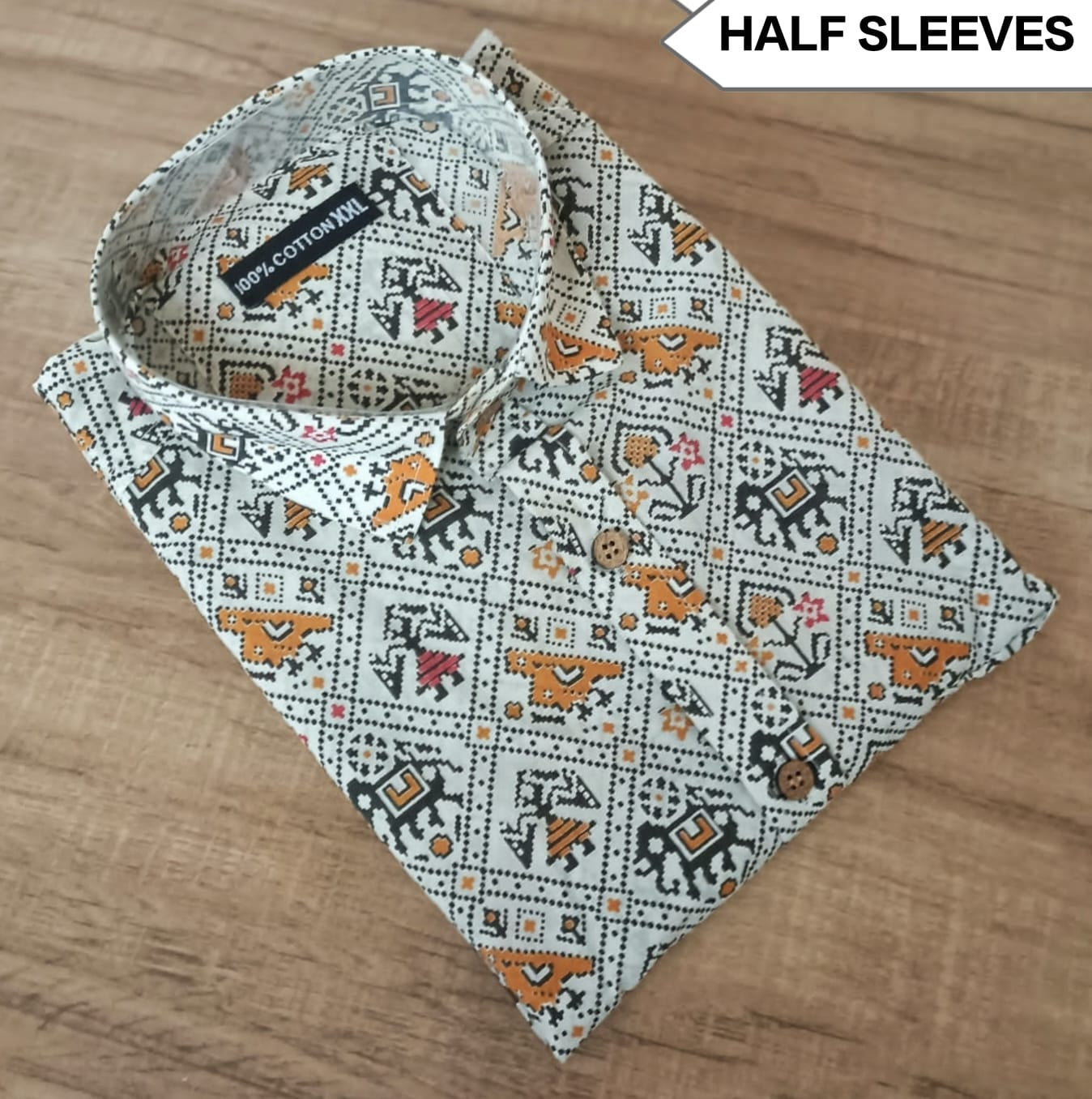 Premium Men's 100% Cotton Half Sleeve Shirt