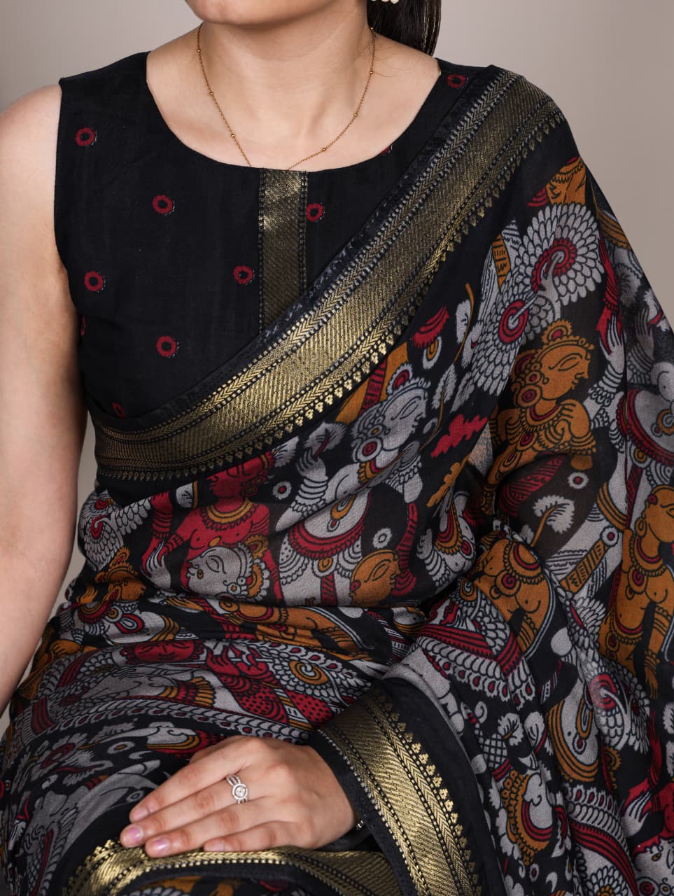 Luxury Chanderi Kalamkari Saree