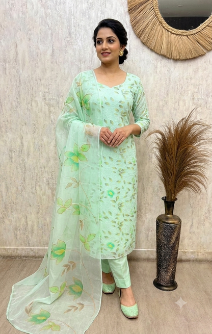 Premium Georgette Unstitched 3-Piece Suit Set