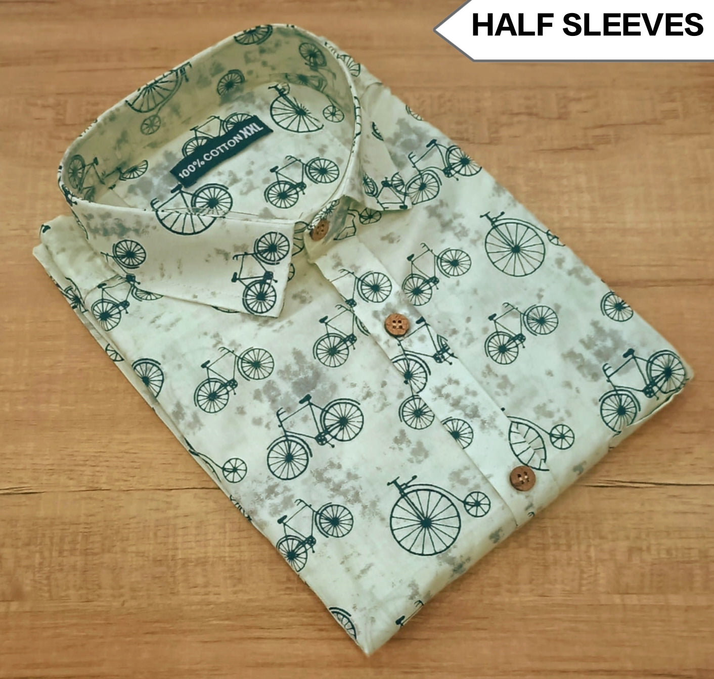 Premium Men's 100% Cotton Half Sleeve Shirt