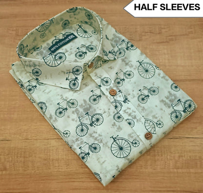 Premium Men's 100% Cotton Half Sleeve Shirt