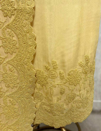 Premium Organza Unstitched Suit Set