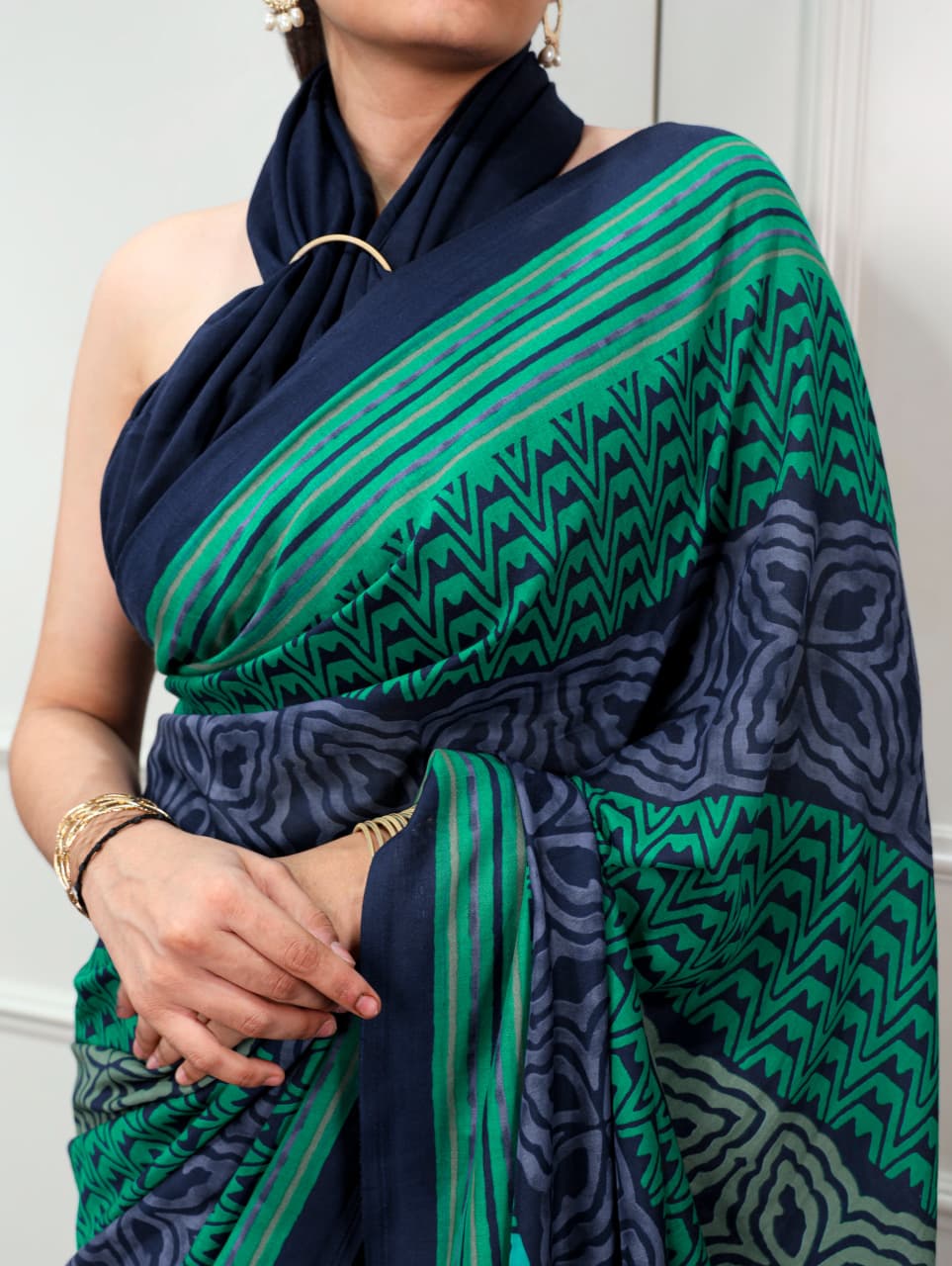 Printed Poly Mal Cotton Saree