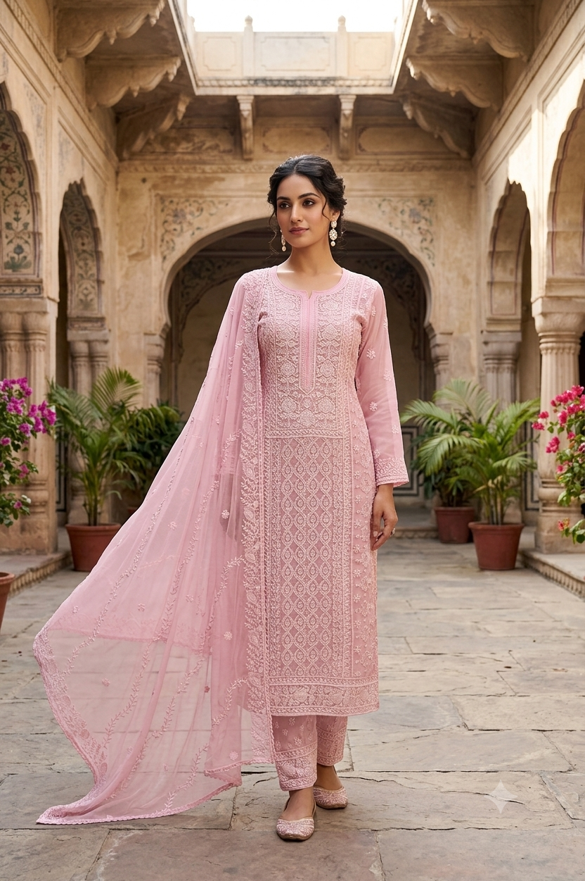 Exquisite Georgette Unstitched 3-Piece Suit