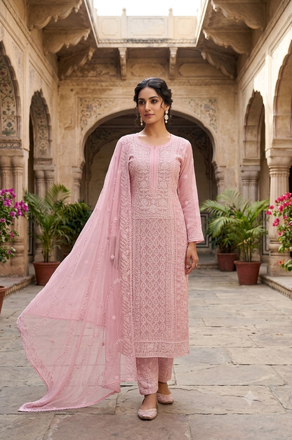 Exquisite Georgette Unstitched 3-Piece Suit