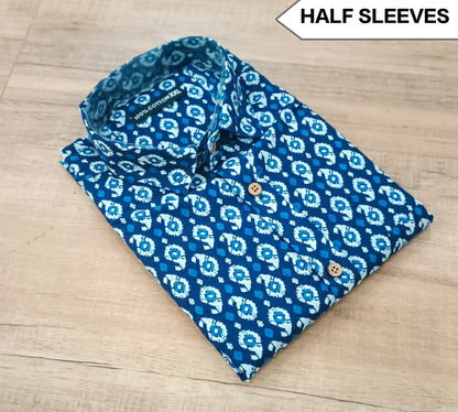 👔 Premium Men's 100% Cotton Half Sleeve Shirt 👔