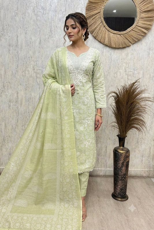 Premium Linen Unstitched 3-Piece Suit Set