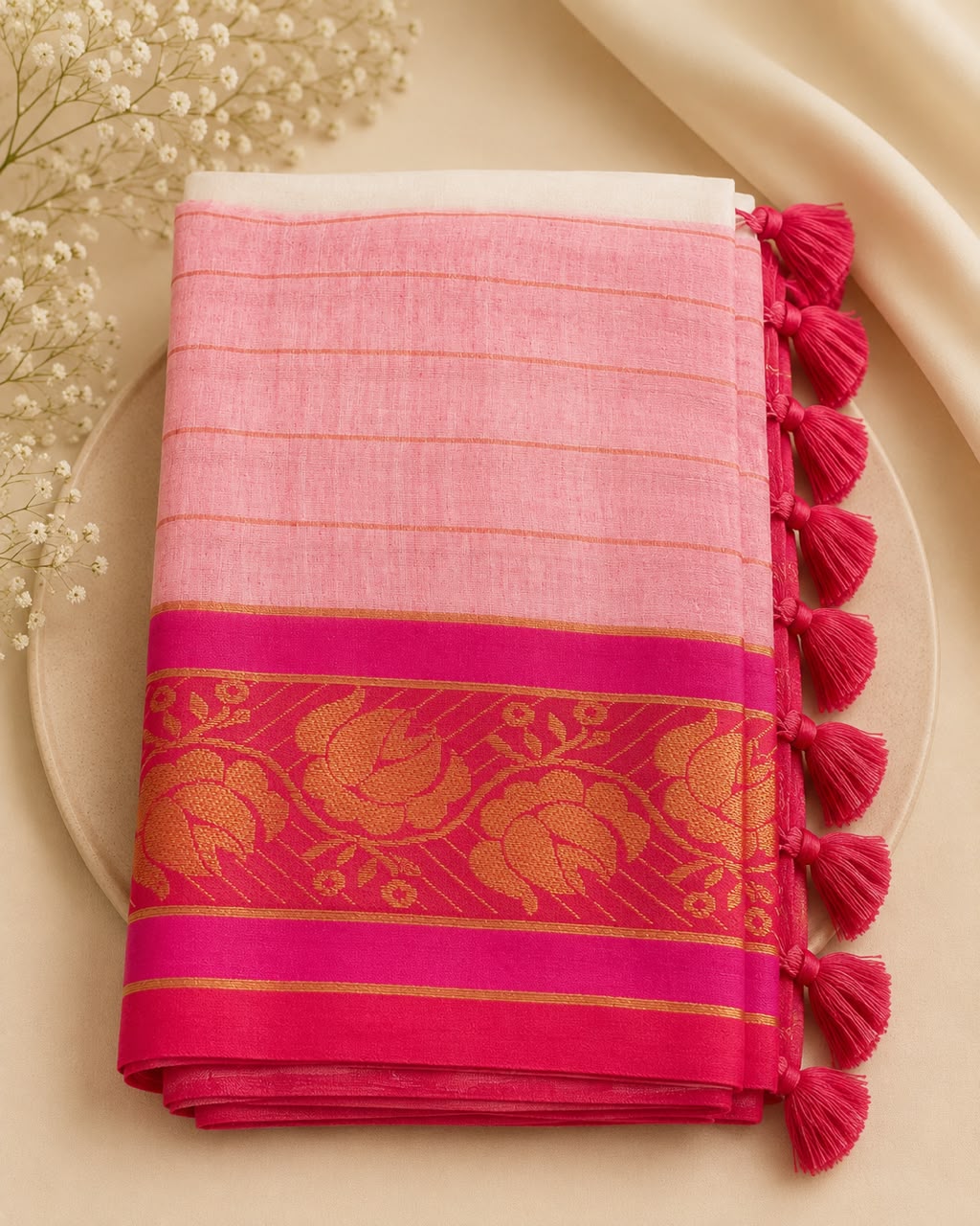 Premium 120 Count Mul Cotton Saree