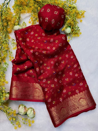 Ajrakh Heavy Marshmallow Soft Georgette Saree