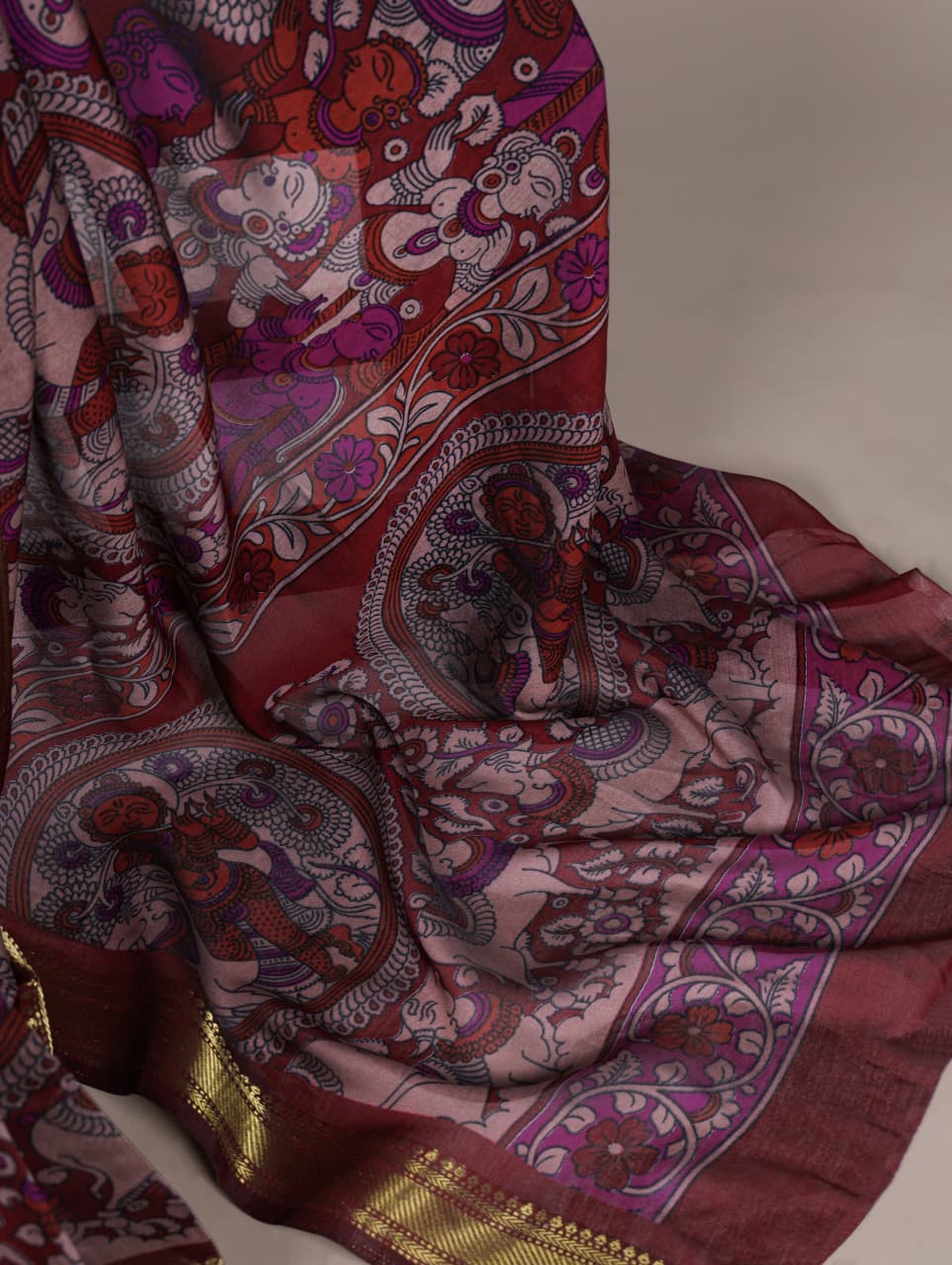 Luxury Chanderi Kalamkari Saree