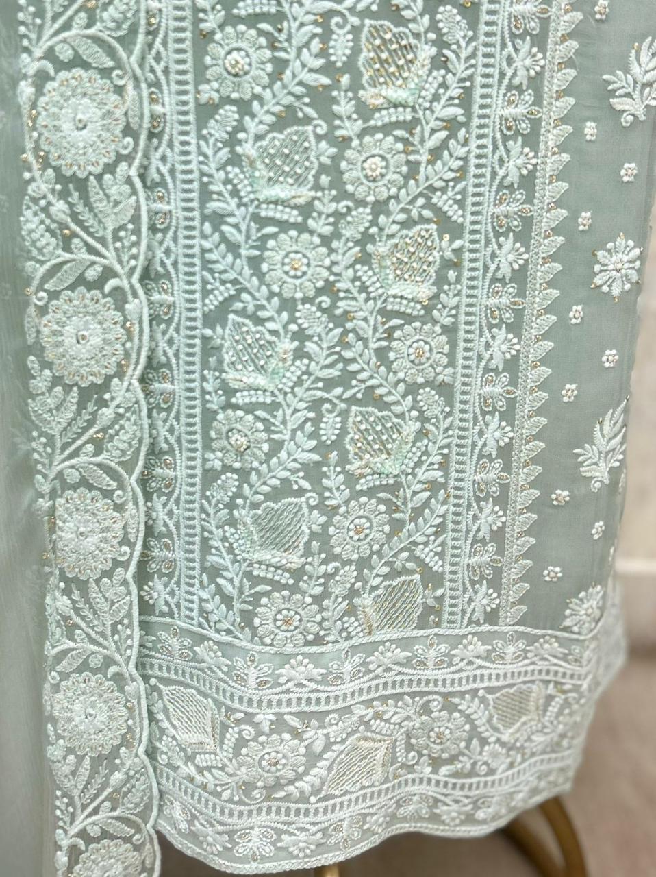 Elegant Georgette Unstitched Suit Set