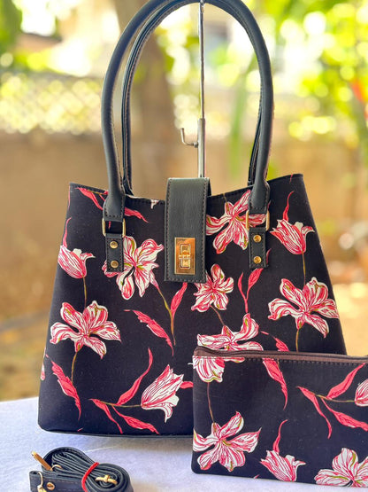 Python Tote Cum Sling Bag – Hand Block Printed