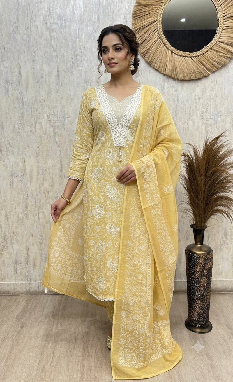 Premium Linen Unstitched 3-Piece Suit Set