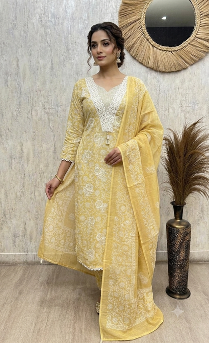 Premium Linen Unstitched 3-Piece Suit Set
