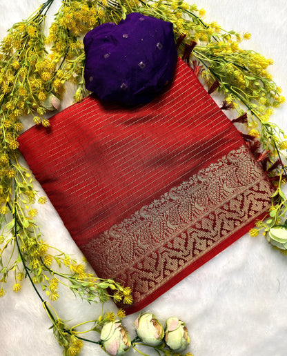 Premium Soft Georgette (Heavy Marshmallow Self-Texture)