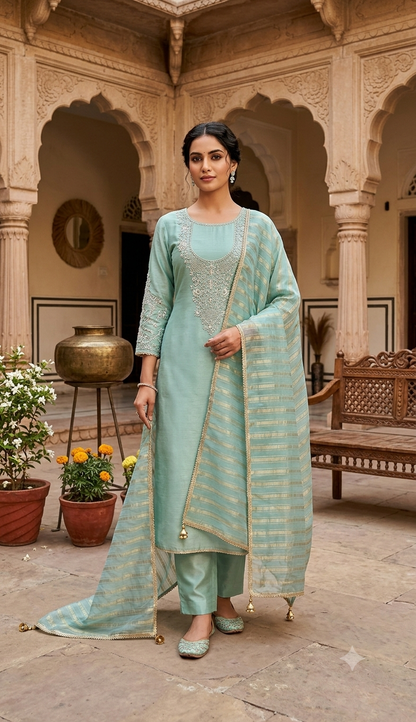 Premium Tissue Unstitched 3-Piece Suit