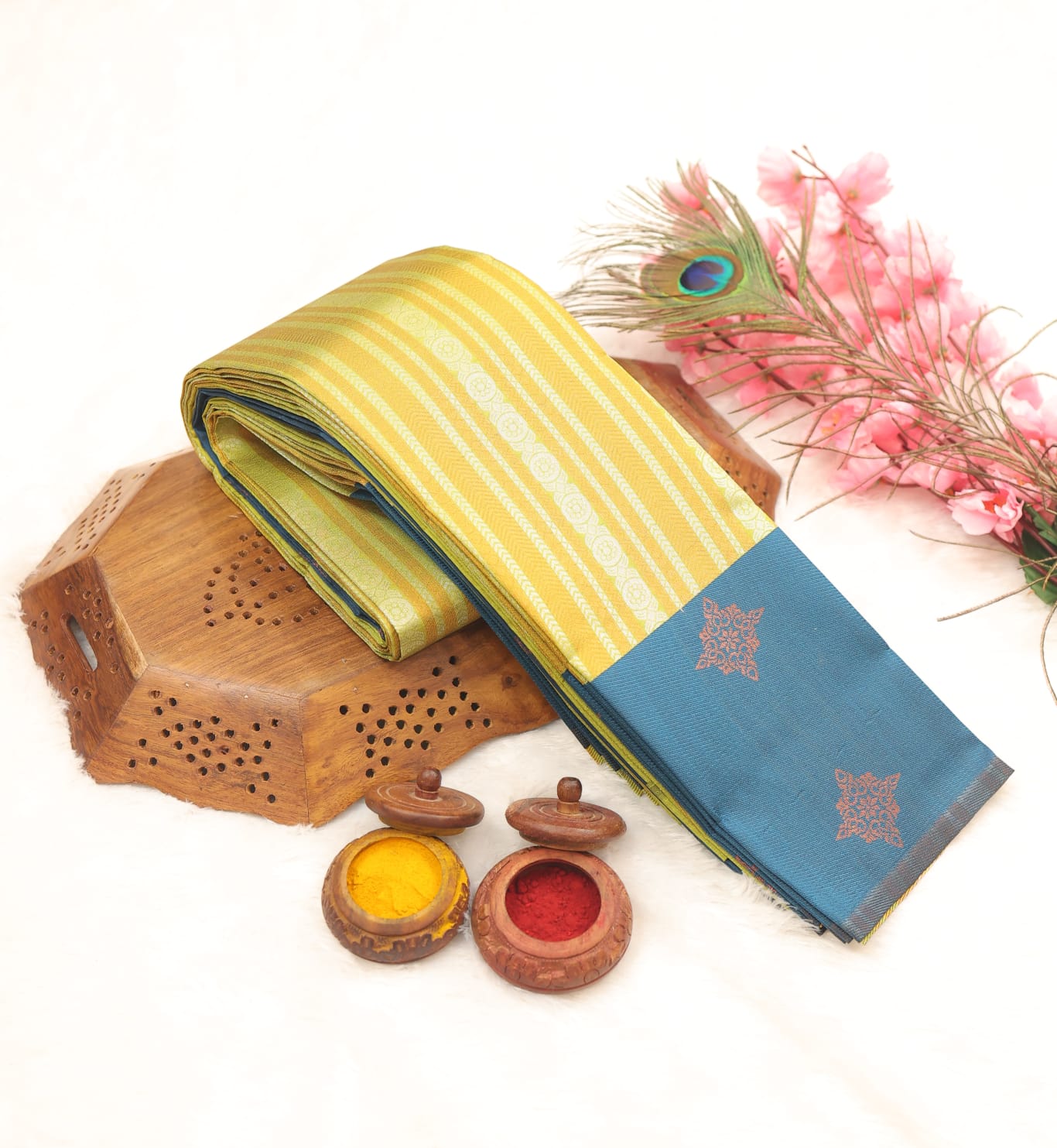 Elite Korvai Bridal Rapier Fancy Lightweight Silk-Type Saree