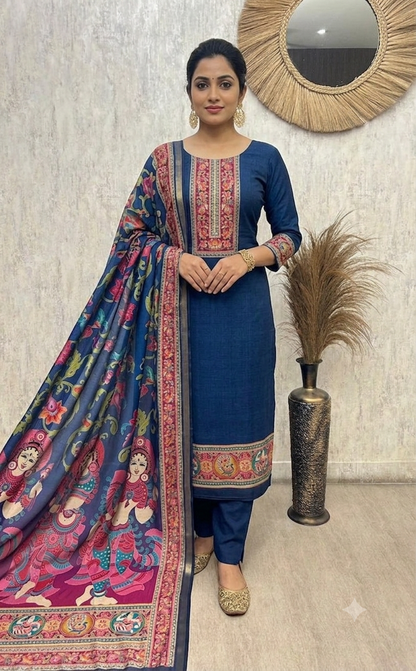 Premium Maheshwari 3-Piece Suit Set