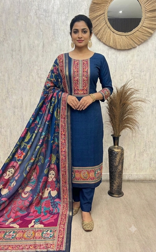 Premium Maheshwari 3-Piece Suit Set