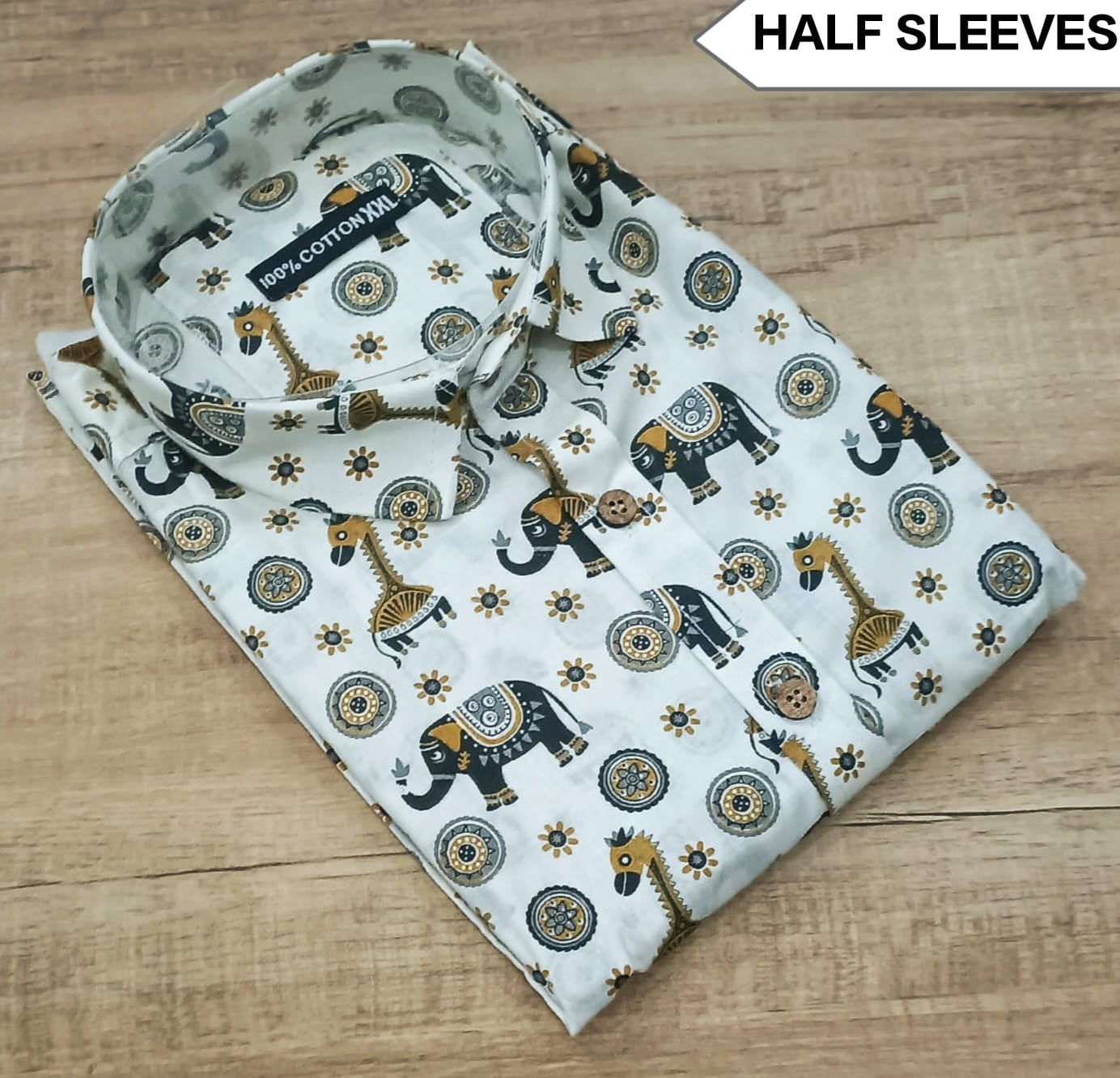 Premium Men's 100% Cotton Half Sleeve Shirt