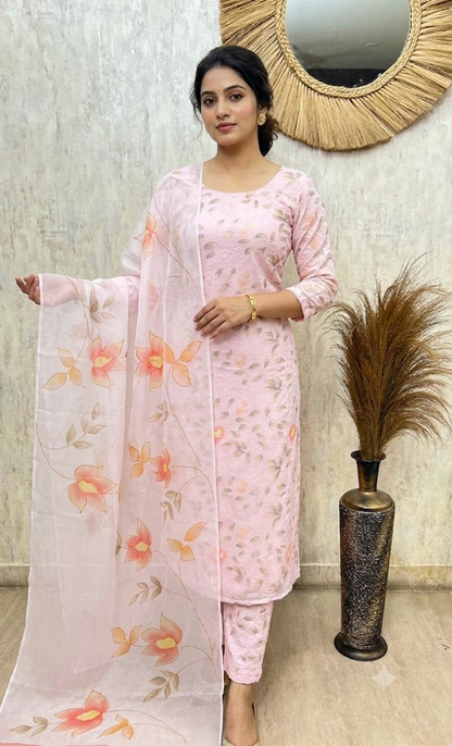 Premium Georgette Unstitched 3-Piece Suit Set