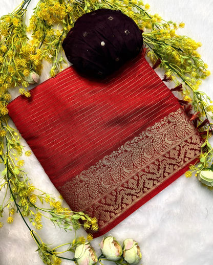 Premium Soft Georgette (Heavy Marshmallow Self-Texture)