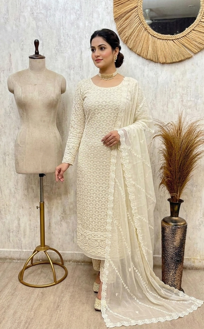 Elegant Georgette Unstitched Suit Set