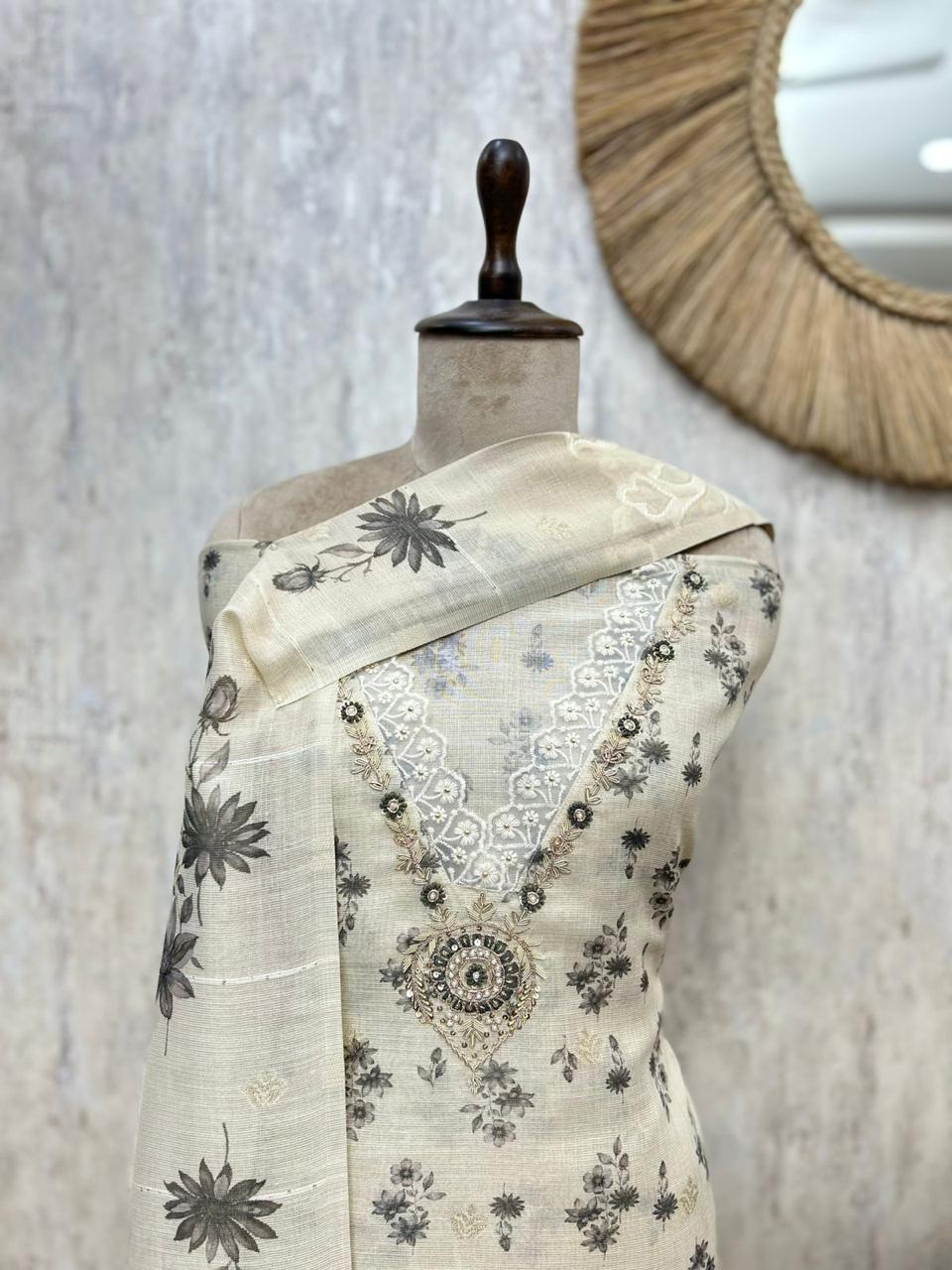 Premium Tissue Linen Suit Set
